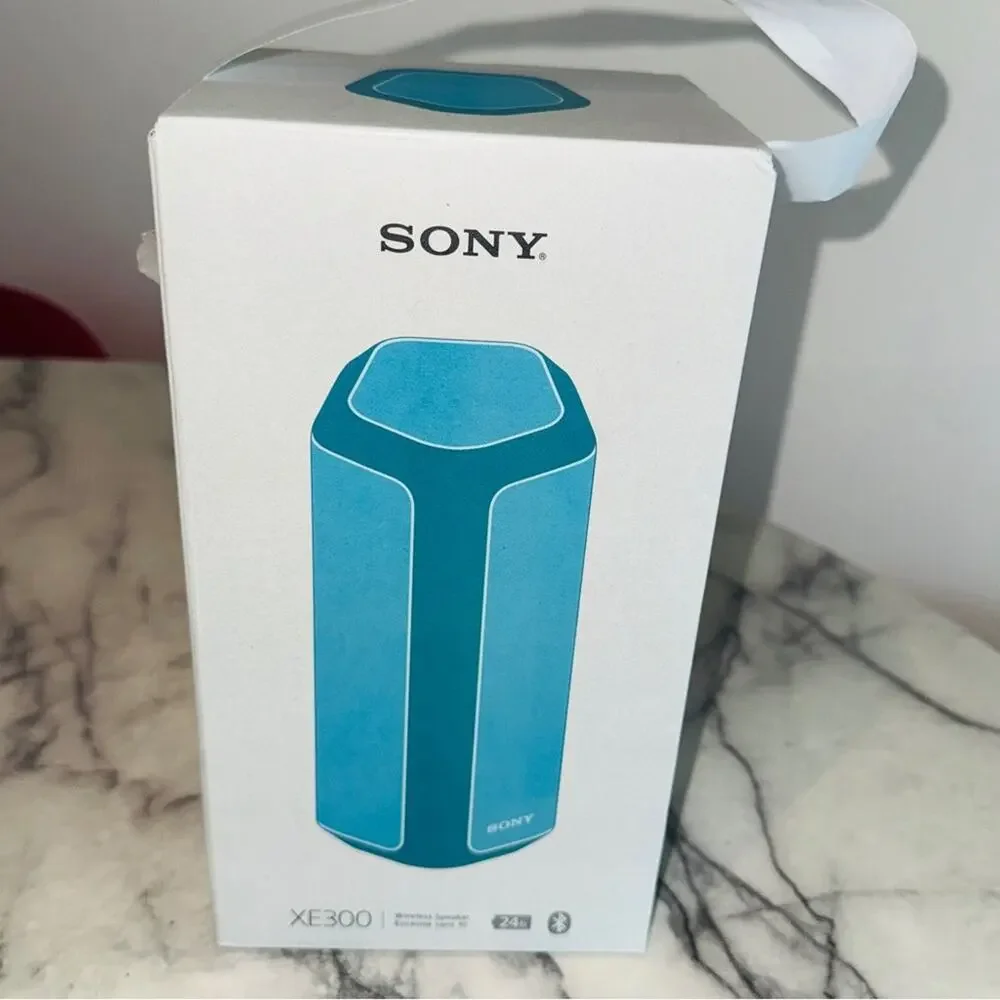 NEW SONY XE300 Portable Bluetooth Speaker Waterproof 25hr Battery Blue NIB